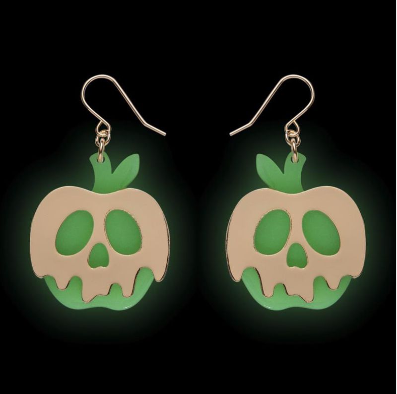 Poison Apple Glow in the dark Drop Earrings by Erstwilder