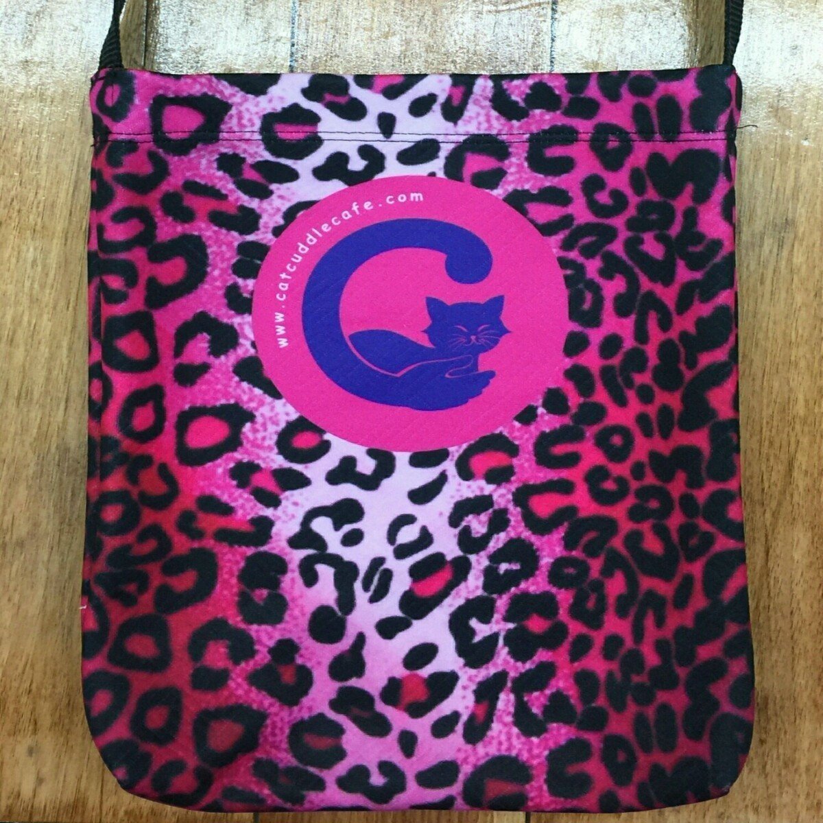Cat Cuddle Café Tote Bags, Choose your color/style:: Fluro Pink Leopard print