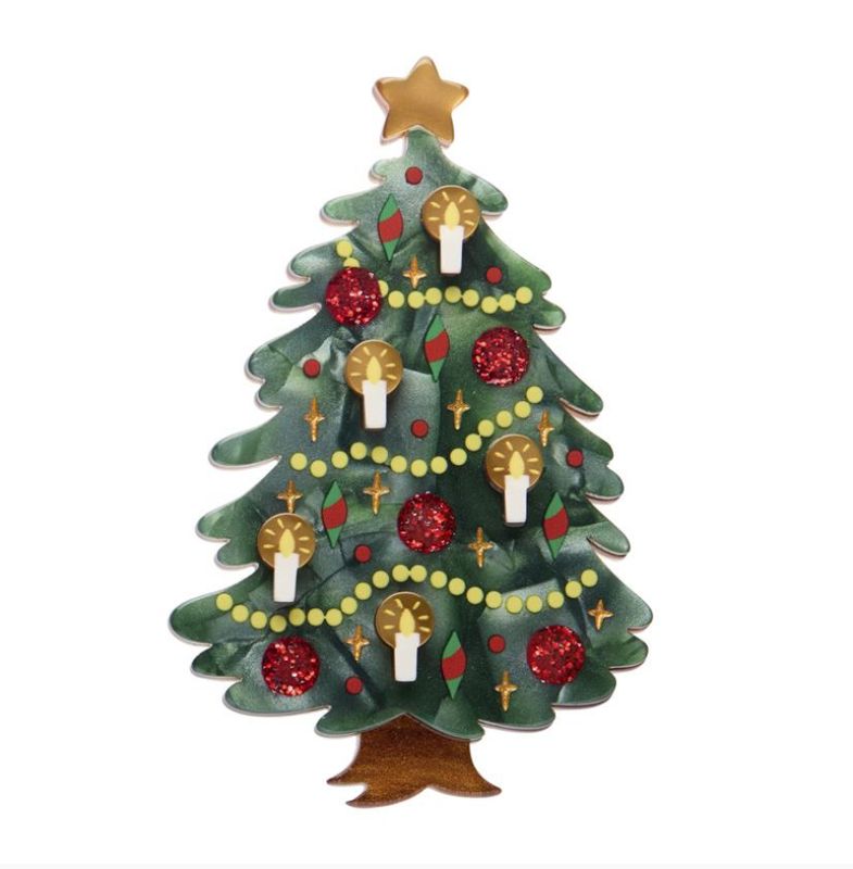 Christmas Tree Centre-Piece Brooch by Erstwilder