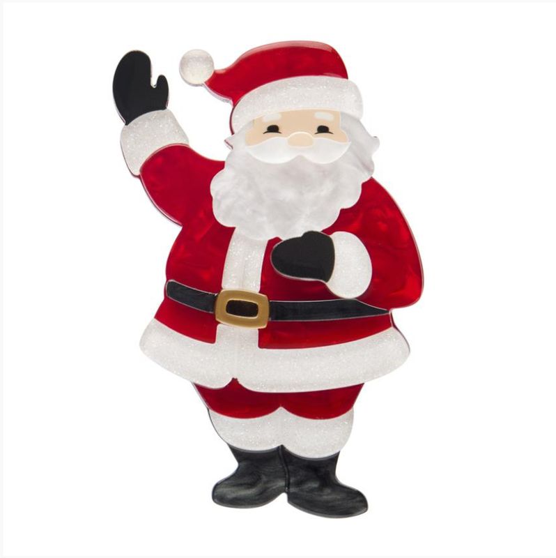 Santa's Surprise  Brooch by Erstwilder