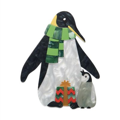 Paddy & Pip the Penguins  Brooch by Erstwilder