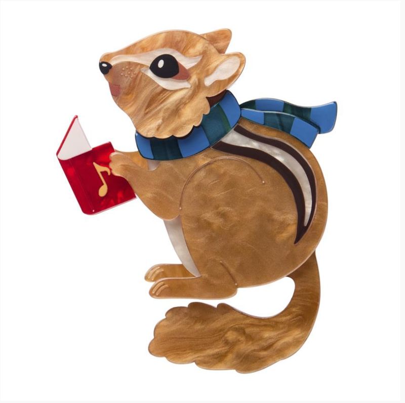 Charlie the Chipmunk Brooch by Erstwilder