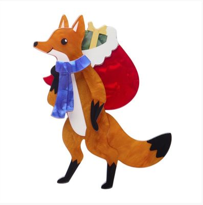 Freddy the Fox  Brooch by Erstwilder