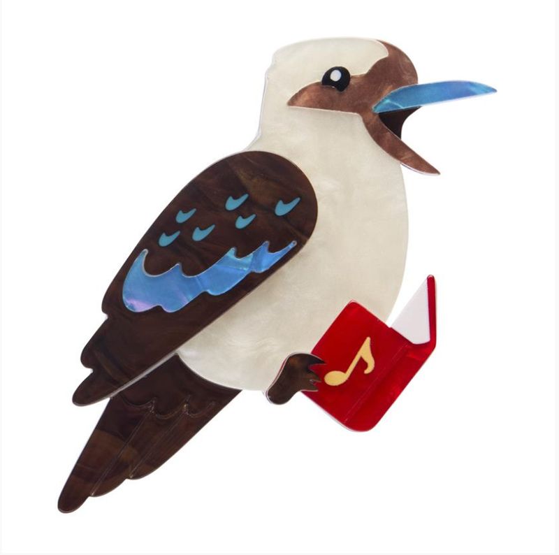Top the Kookaburra   Brooch by Erstwilder