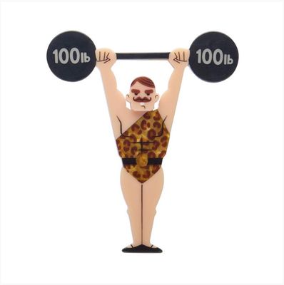 World's Strongest Man Brooch by Erstwilder