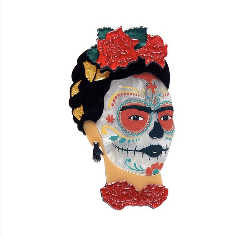 Frida Calavera Brooch by Erstwilder