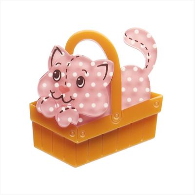 Cosy Custard Cat Mini Brooch by Erstwilder