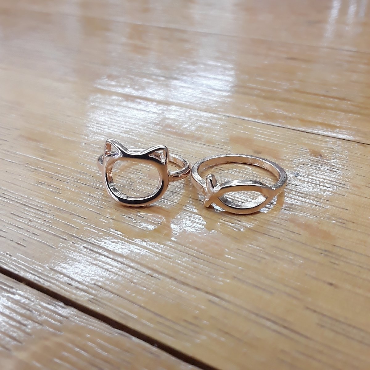 Cat & Fish Rings (set)