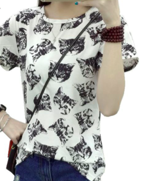 Cat Heads All Over T-shirt