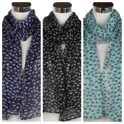 Kitty and Spots Lightweight Scarf