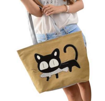 "Kitty Got The Fishy" Tote Bag