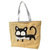 "Kitty Got The Fishy" Tote Bag, Colors available: Fawn color