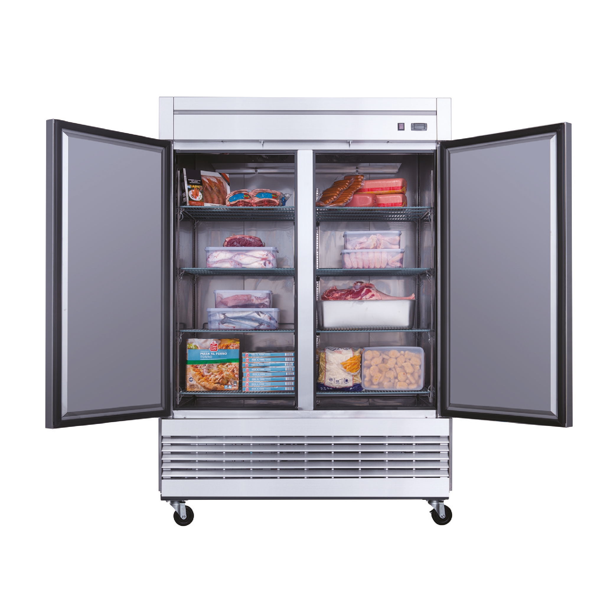 D55F 40.7 cu. ft. 2 Door Commercial Freezer in Stainless Steel
