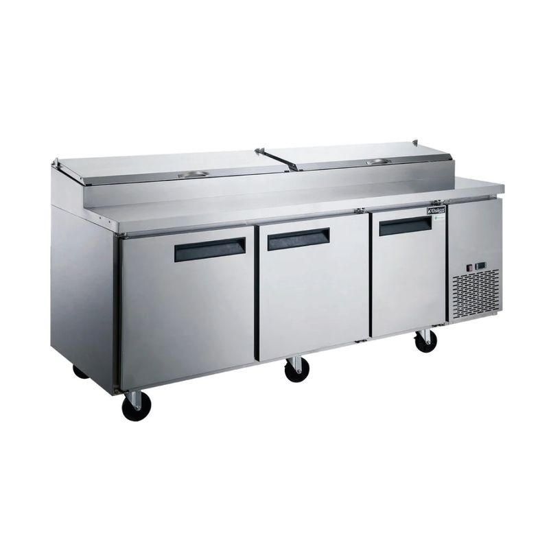 DPP90 Commercial 3-Door Pizza Prep Table Refrigerator