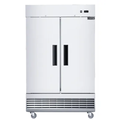 D47ER Compact 2-Door Commercial Refrigerator in Stainless Steel