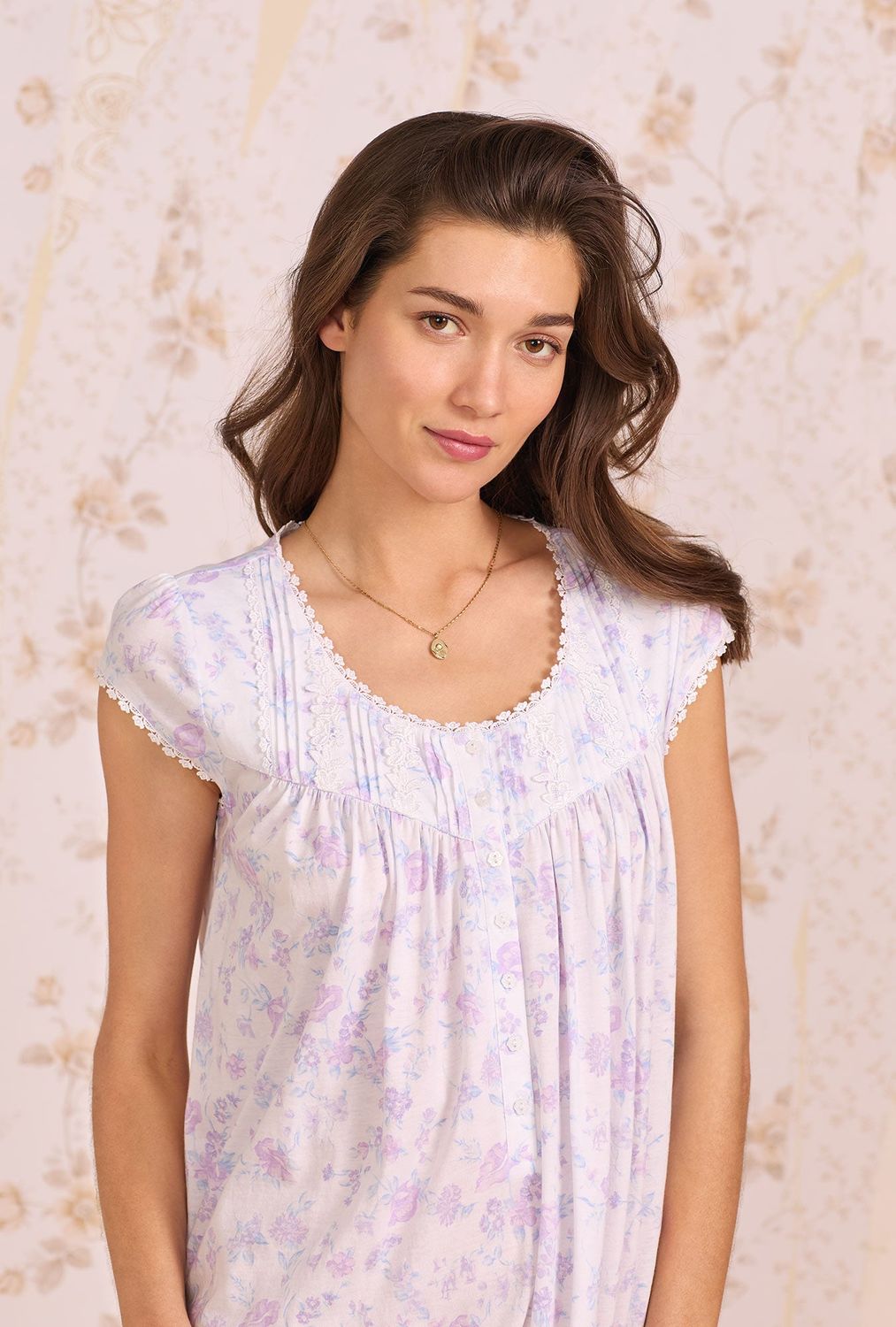 Lavender Dream Modal Floral Waltz Nightgown