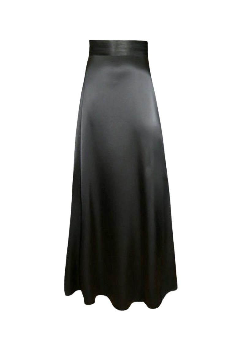 Black Silk Maxi Skirt