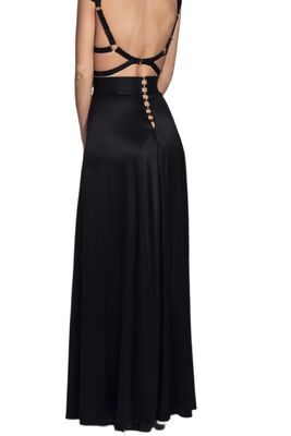 Black Silk Maxi Skirt