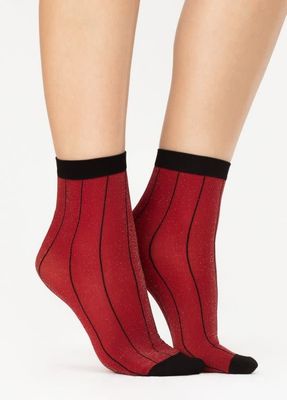 Trinket 40DEN Lurex  Ankle Socks  O/S