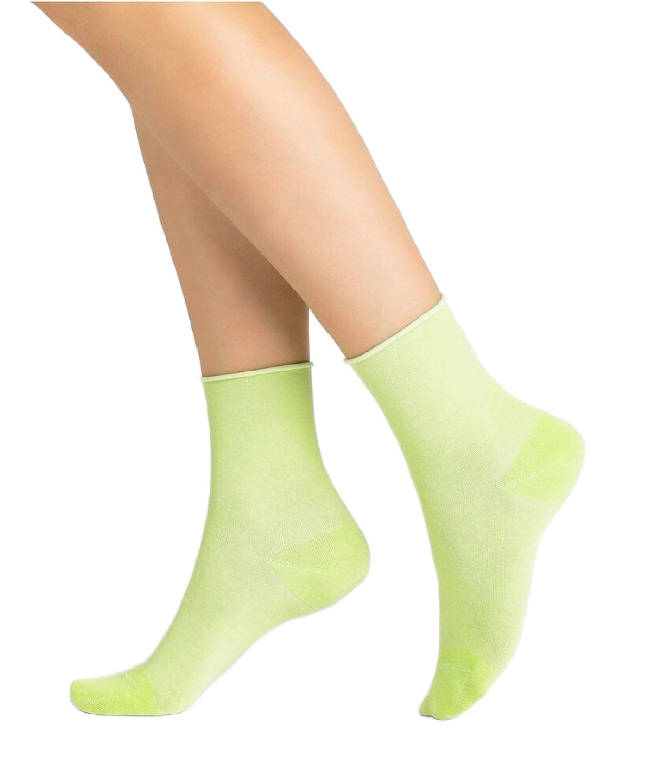 Cotton Velvet Ankle Socks   Green Tea O/S