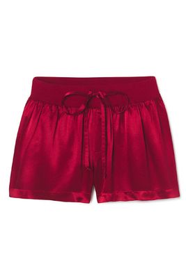 Mikel Silky Sleep Short, Color: Red, Size: MEDIUM