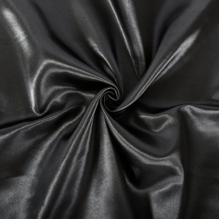 4 Piece Satin Sheet Set, COLOUR: BLACK, SIZE: QUEEN