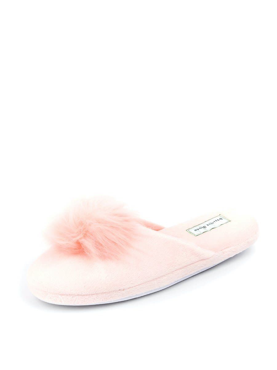 Pretty  Pouf Slipper, COLOUR: PINK, SIZE: 6
