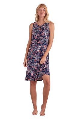 Navy Paisley Midi Gown