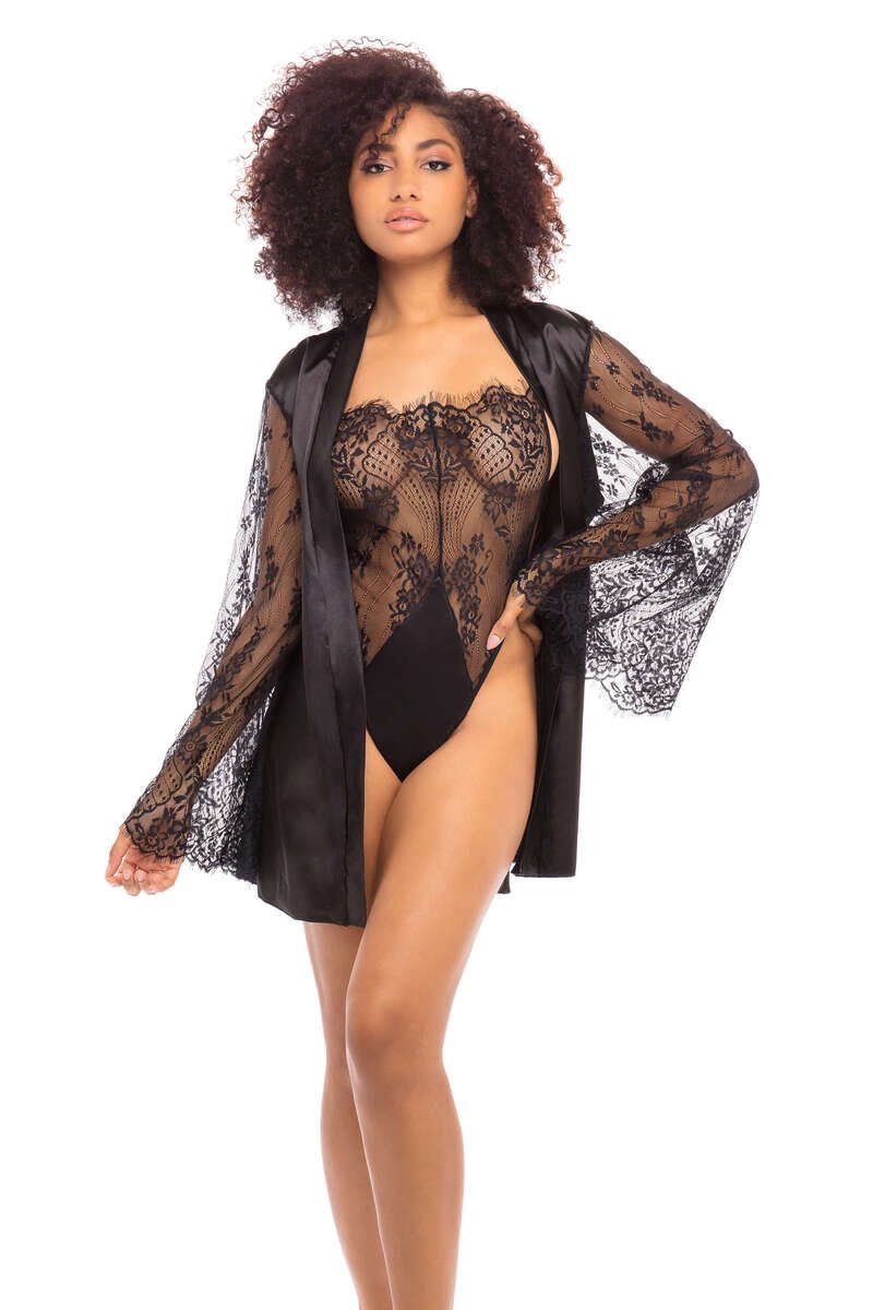 Elishia Teddy &amp; Satin Robe Set