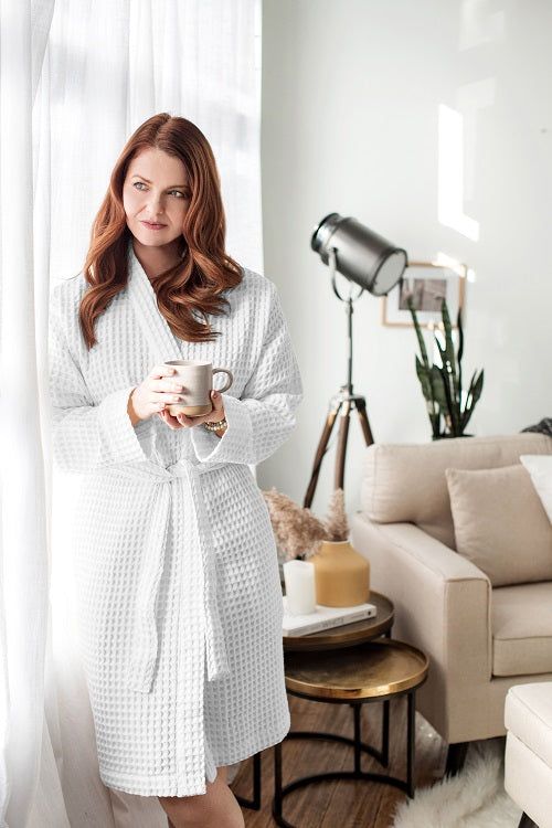 100% Cotton  Big Waffle Bathrobe