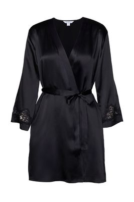 NKiMODE Morgan Short Silk Black Robe