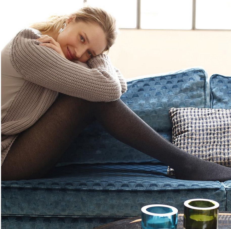 Ribbed Silk &amp; Wool Tights