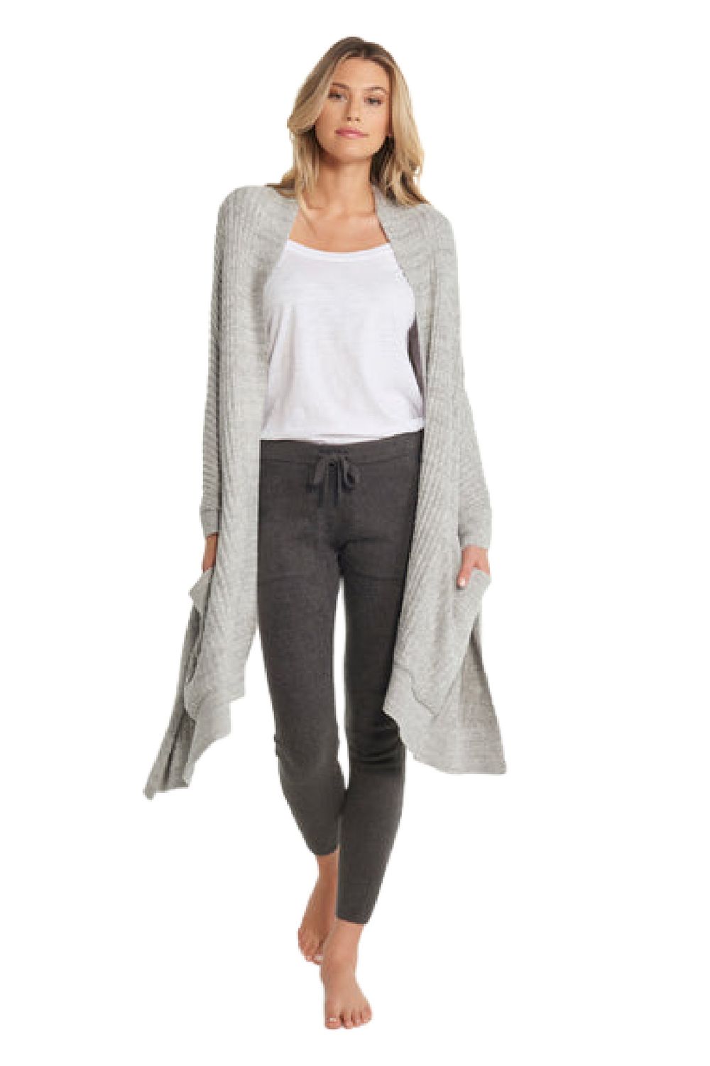 Barefoot Dreams Heavenly Grey Travel Shawl O/S