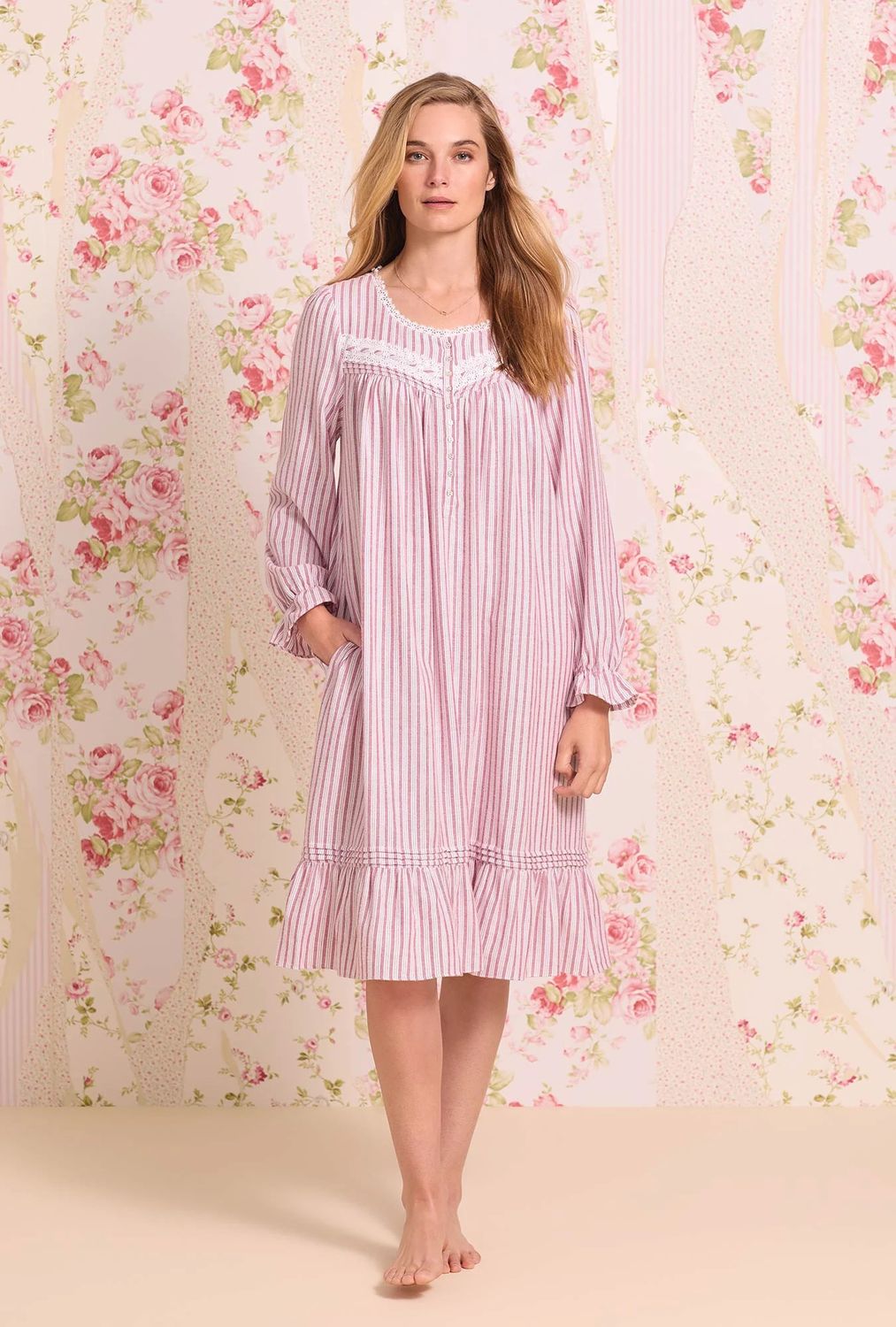 Candy Stripe Light Flannel Waltz Gown