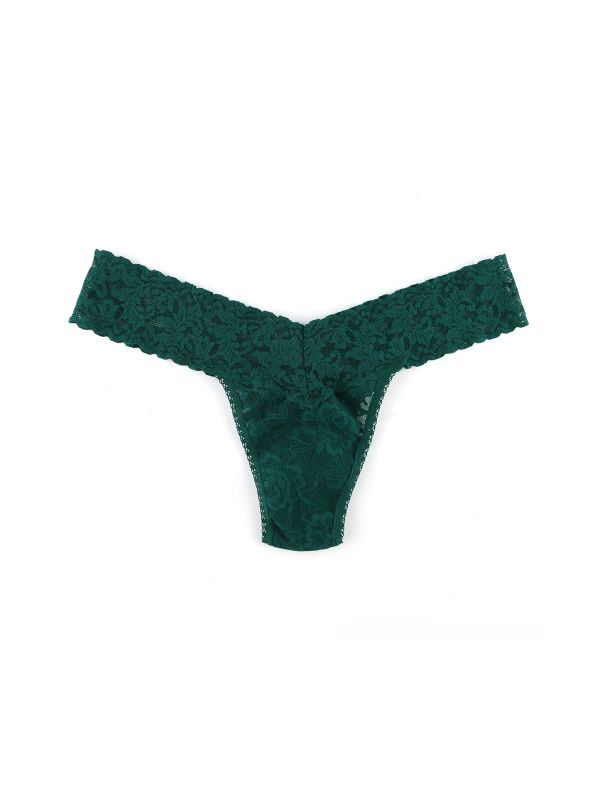 Low Rise Thong, Color: FOREST GREEN, Size: O/S