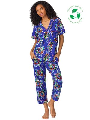 Organic Cotton Paisley Flower Crop PJ Set