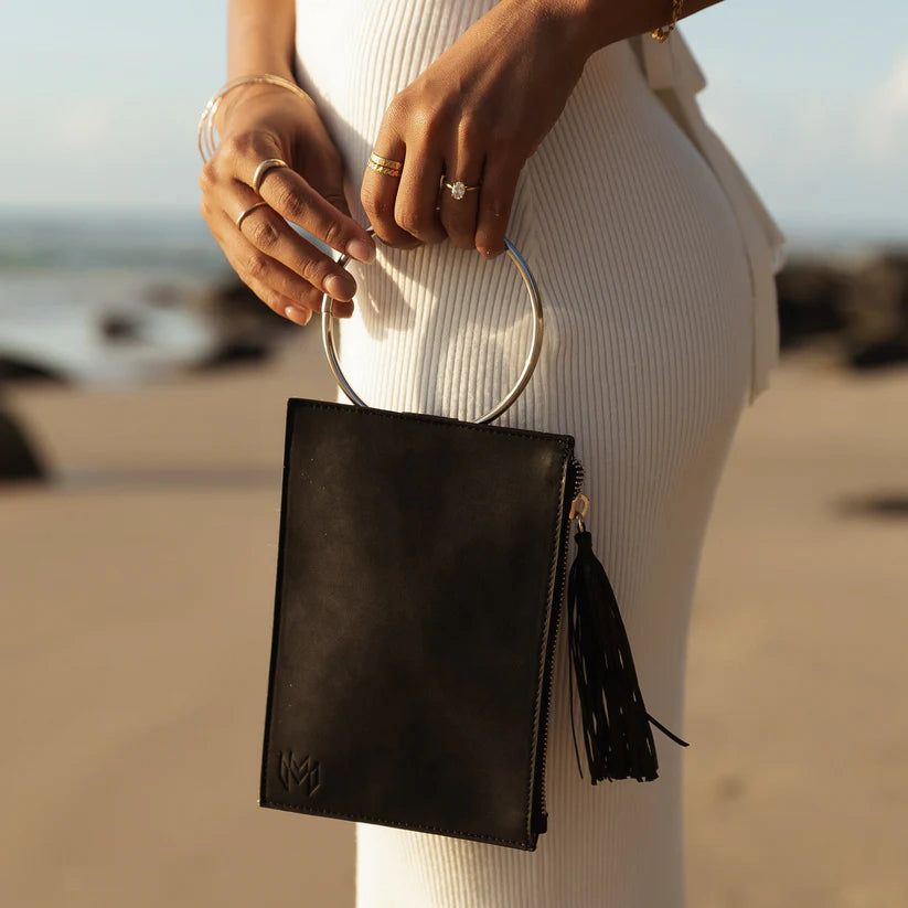 Parker Faux Suede Clutch