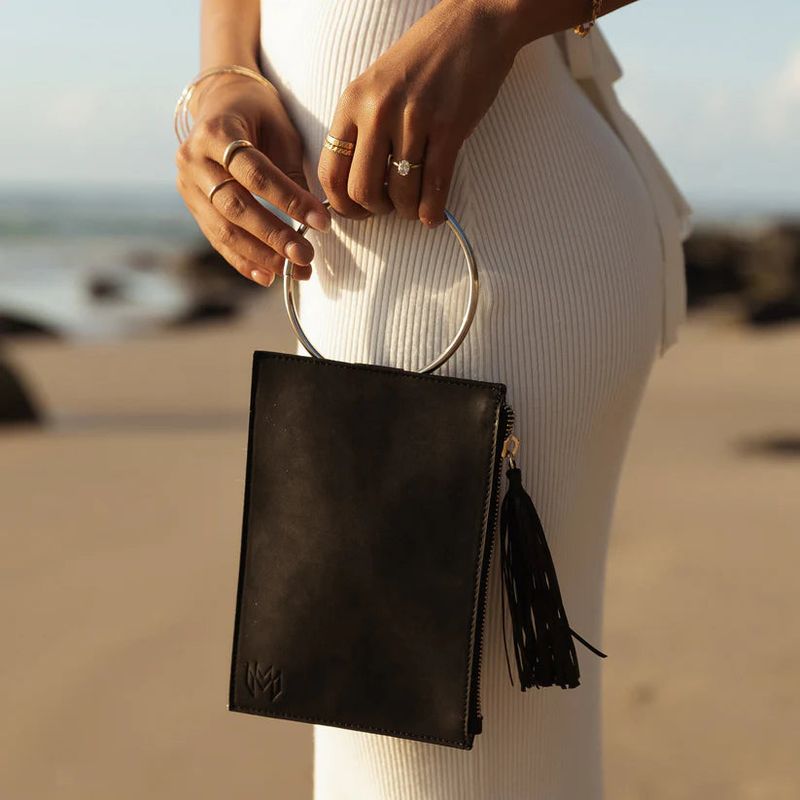 Parker Faux Suede Clutch