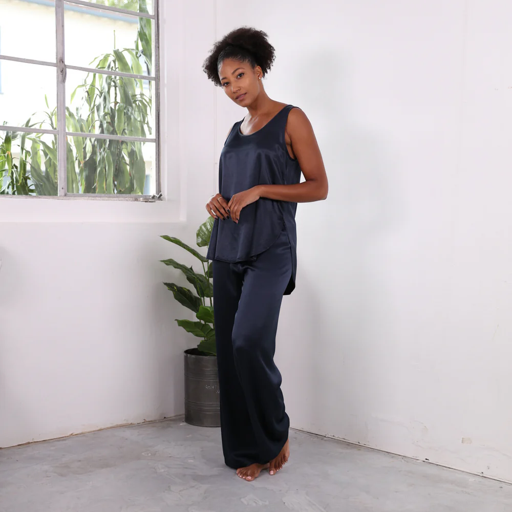 Jackie Asymetrical Silky Tank