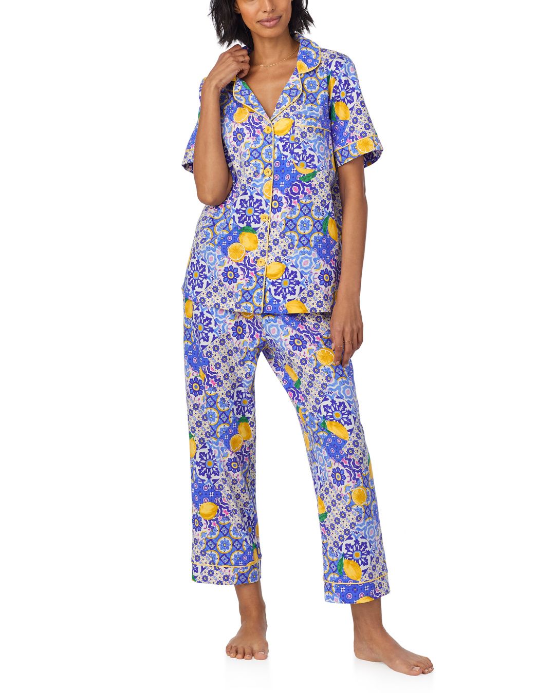 Organic Cotton Majolica  Crop PJ Set