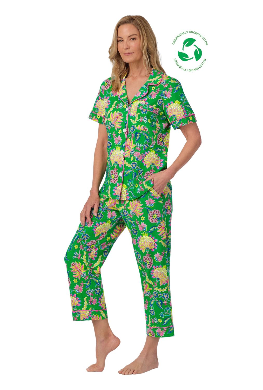 Organic Cotton Royal Garden Crop PJ Set