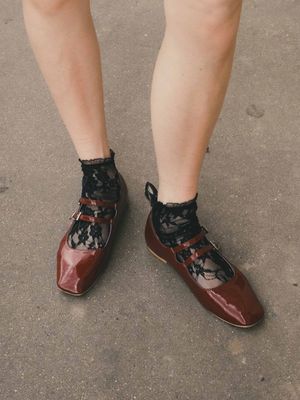 ISMENA  Black Lace Ankle Sock
