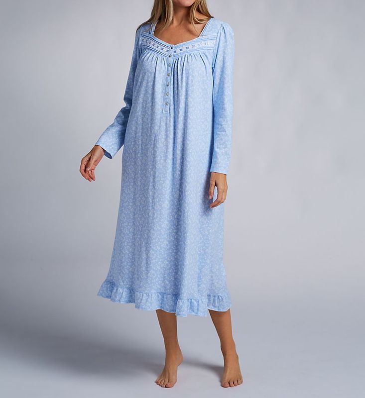 Budding Blue Long Sleeve Waltz Gown