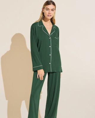 Gisele FOREST GREEN Long PJ Set