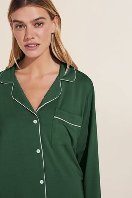 Gisele FOREST GREEN Long PJ Set