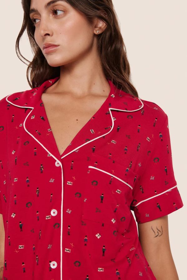 Gisele  NUTCRACKER  RED Relaxed Shorty PJ Set