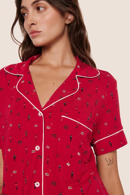 Gisele  NUTCRACKER  RED Relaxed Shorty PJ Set