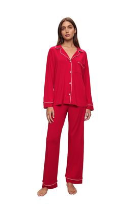 Gisele HOLIDAY RED Long PJ Set