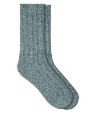 Alpaca &amp; Wool Ribbed  Socks