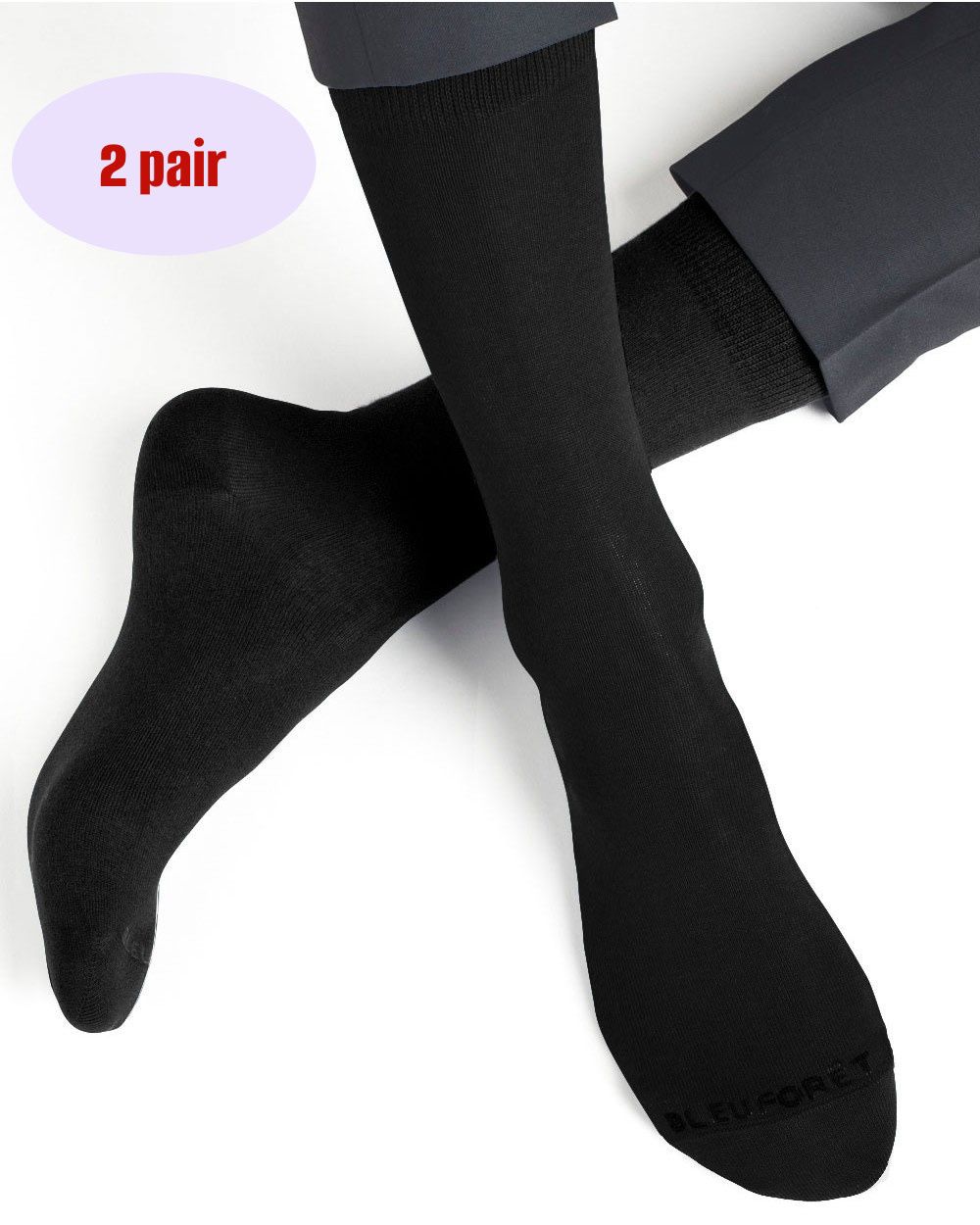 Bleuforêt Cotton Black MEDIUM O/S  (9-12 1/2)